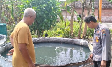 Bhabinkamtibmas-Desa-Ploso-Bersama-Pembudidaya-Ikan-Lele-Gerak-Bersama-untuk-Ketahanan-Pangan-Lewat-Program-Pekarangan-Pangan-Bergizi