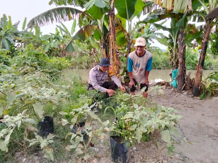 Polisi Ajak Warga Balongbendo Kelola Lahan Kosong