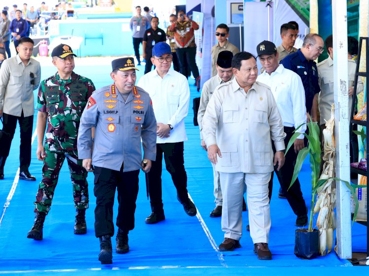 Presiden Prabowo Senang Panen Raya Jagung Inisiasi Polri Berhasil
