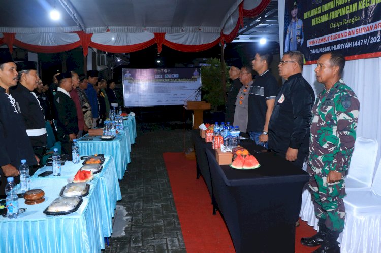 Sambut Suran Agung Polisi Fasilitasi Paguyupan Pencak Silat Ngawi Gelar Deklarasi Damai