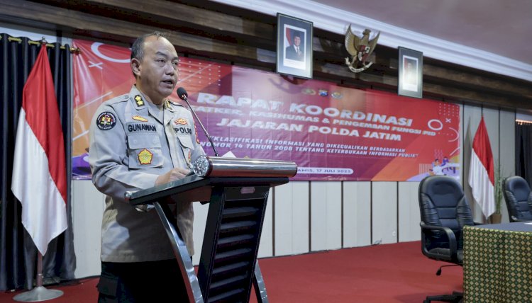 Perkuat Pengelolaan Informasi Publik, Bidang Humas Polda Jatim Gelar Rakor PID