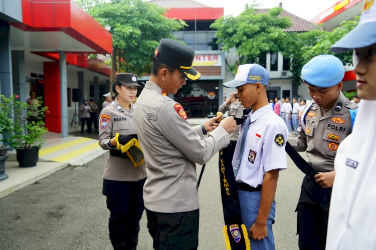 Kapolres Ponorogo Kukuhkan Pelajar Duta Kamtibmas