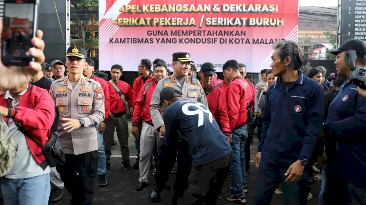 Polresta Malang Kota Perkuat Sinergi Bersama Serikat Buruh Wujudkan Kondusifitas Kamtibmas