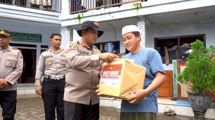 Polres Probolinggo Salurkan Bantuan Sosial Warga Terdampak Banjir